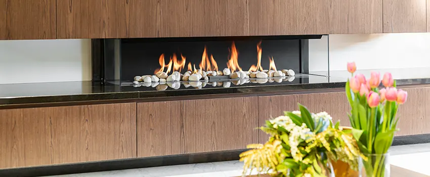Double-height Fireplace Design Refurbishment in Westmont, California